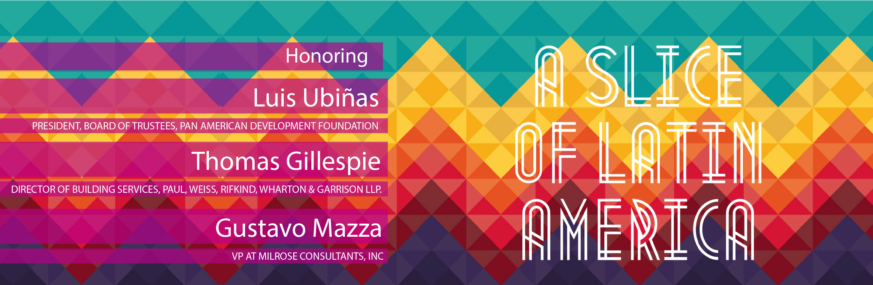 Please join us in honoring Milrose VP Gustavo L. Mazza at the CHCF 17th Annual Awards Gala, A Slice of Latin America on March 9, 2017